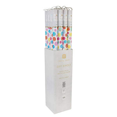 Happy Face Recycled Wrapping Paper - 3m - 16 Pack Display