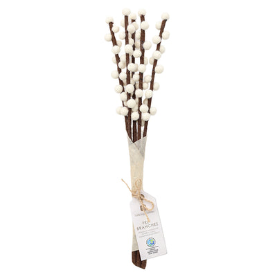 White Felt Branches - 5 Pack | Christmas Decor |