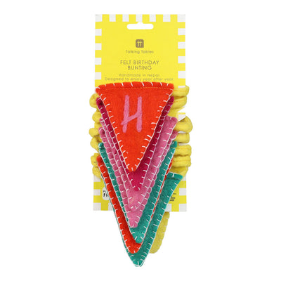 Happy Birthday Felt Bunting - 2m | Birthday Decor |