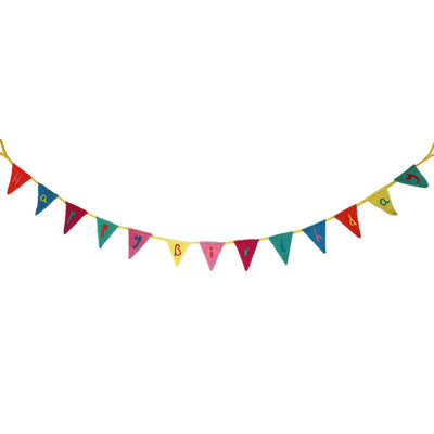 Happy Birthday Felt Bunting - 2m | Birthday Decor |