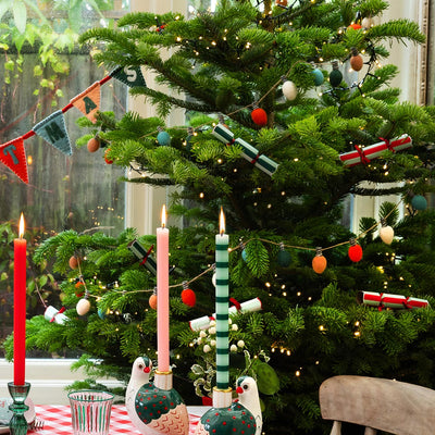 Christmas Felt Light Bulb Bunting - 2m | Christmas Decor |