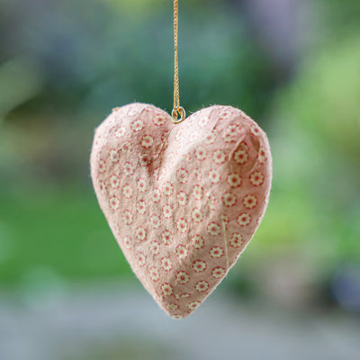 Recycled Cotton Hanging Heart Decorations - POS Unit