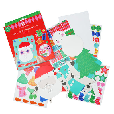 Santa Christmas Card Kit - 12 Pack | Christmas Craft |