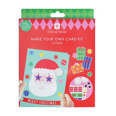 Santa Christmas Card Kit - 12 Pack | Christmas Craft |