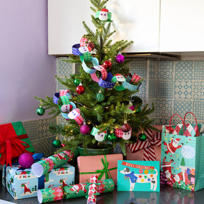 Santa Paper Chains - 100 Pack | Christmas Craft |