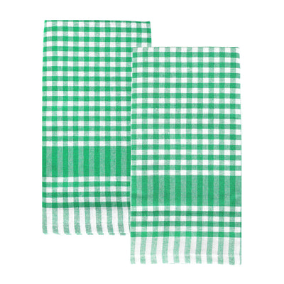 Green Gingham Napkins - 2 Pack | Summer Tableware |