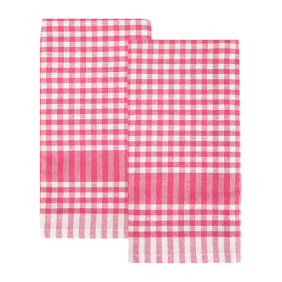 Raspberry Gingham Napkins - 2 Pack | Summer Tableware |