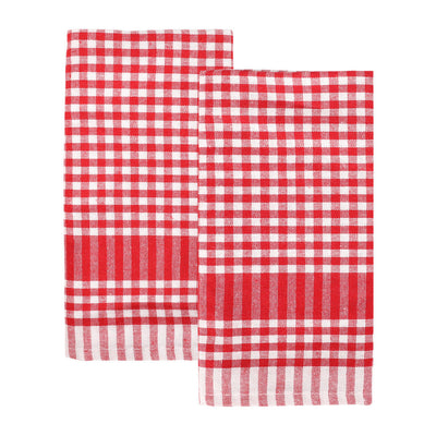 Red Gingham Napkins - 2 Pack | 4th of July Decor |