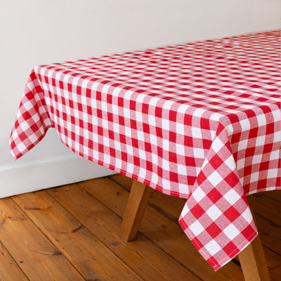 Red Gingham Tablecloth | 4th of July Decor |