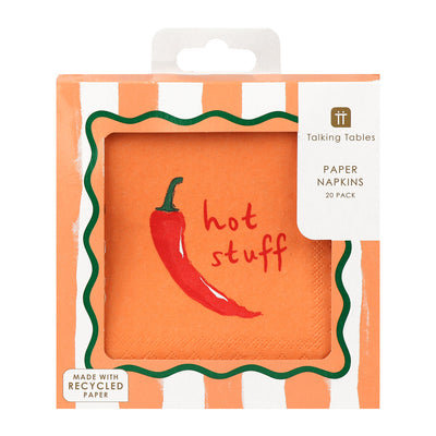 "Hot Stuff" Chili Paper Napkins - 20 Pack | Party Napkins |