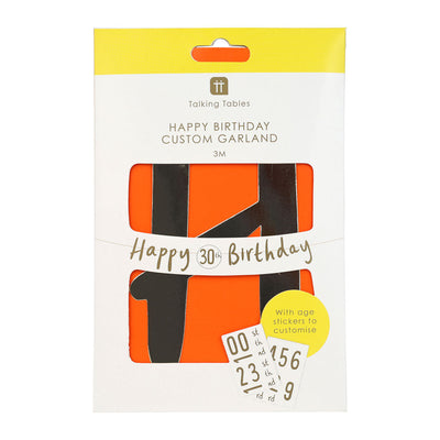 Customisable Happy Birthday Garland - 3m | Birthday Decor |