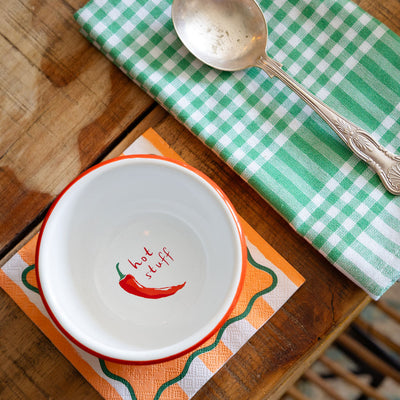 Green & White Gingham Napkins - 4 Pack | Summer Tableware |
