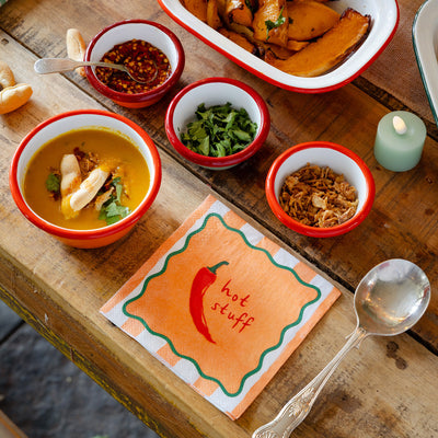 "Hot Stuff" Chili Paper Napkins - 20 Pack | Party Napkins |