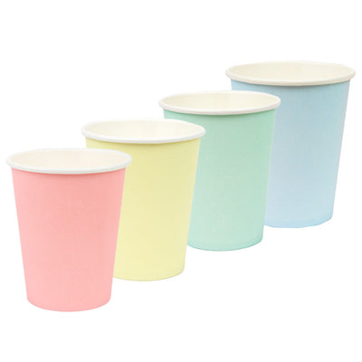 Pastel Paper Cups - 8 Pack | Party Supplies |
