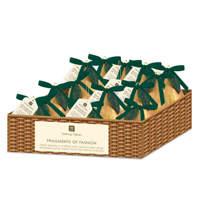 Handmade Gold Pear Christmas Tree Decorations - Display |