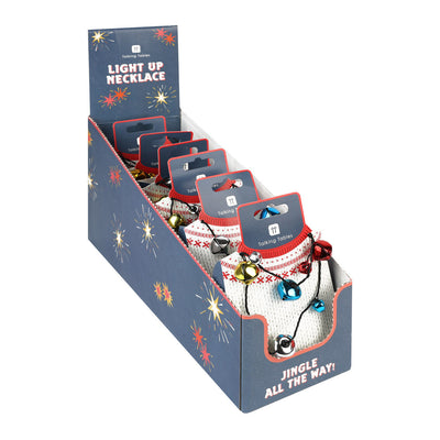 Retro LED Light Up Bell Necklace| Christmas Accessories |