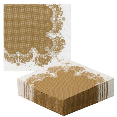 Gold Paper Napkins - 40 Pack | Party Napkins |