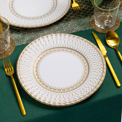 Gold Paper Plates - Large - 24 Pack | Party Supplies |