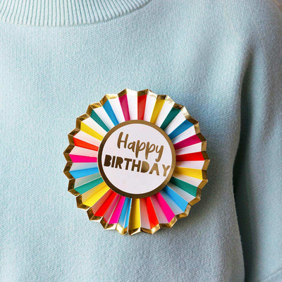 Rainbow Happy Birthday Badge | Birthday Supplies |