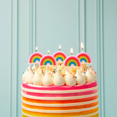 Rainbow Shaped Birthday Candles | Cake Candles |