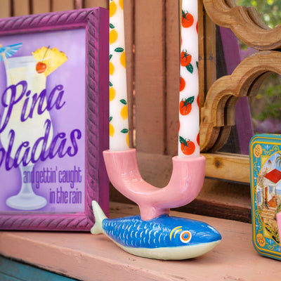 Sardine Fish Ceramic Candle Holder | Unique Summer Gifts |