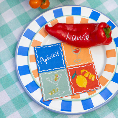 Bon Appetit Aperitif Recycled Paper Cocktail Napkins - 20 Pack | Summer Decor |