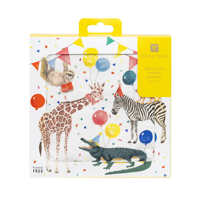 Safari Animals Paper Napkins - 20 Pack | Party Napkins |