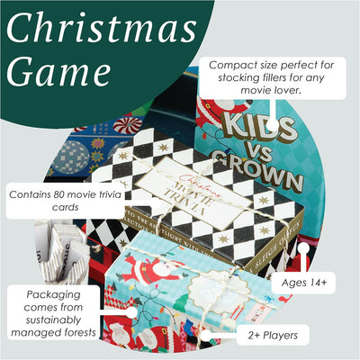 Movie Trivia Christmas Mini Sleigh - 2.6'' | Christmas Game |