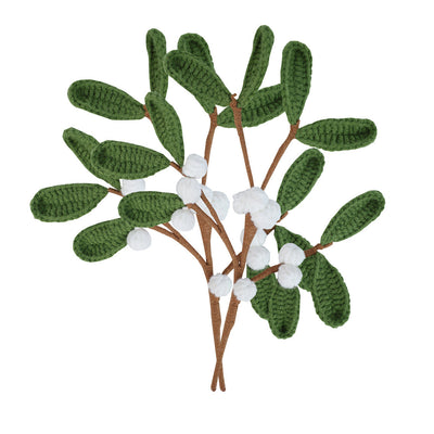 Mistletoe Crochet Sprigs - 2 Pack | Christmas Decor |
