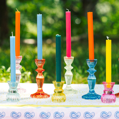 Yellow Glass Candle Holder - Small | Summer Gifts |