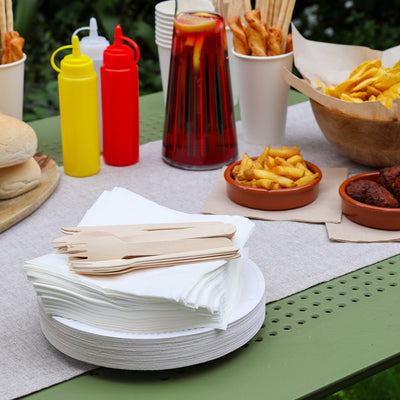 White Paper Napkins - 100 Pack | Party Napkins |