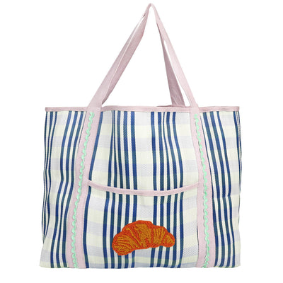 Recycled Plastic Croissant Tote Bag | Beach Bag |