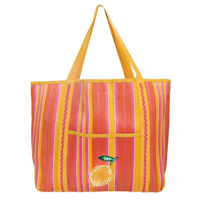 Recycled Plastic Lemon Tote Bag | Beach Bag |