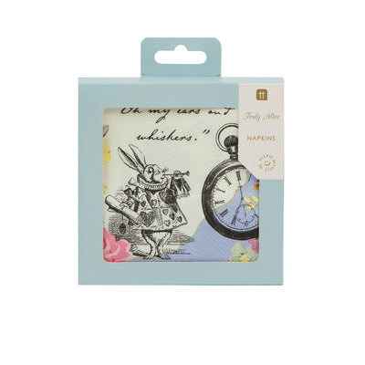 Alice in Wonderland Dainty Napkins - 20 Pack | Tea Party Decor |
