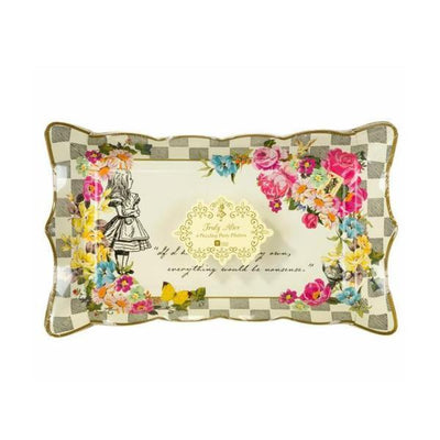 Alice in Wonderland Paper Food Platter - 4 Pack | Tea Party Decor |
