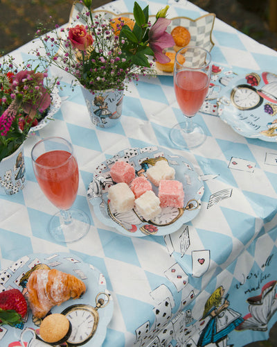 Alice in Wonderland Paper Tablecloth - 71in x 47in | Tea Party |