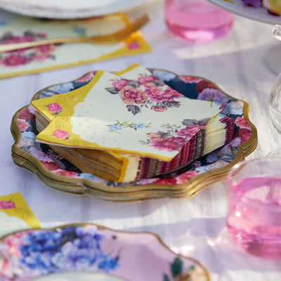 Floral Paper Napkins - 20 Pack | Tea Party Decor |