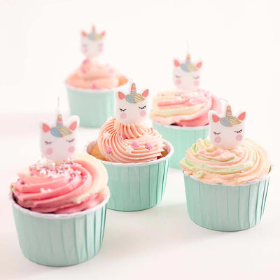 Unicorn Birthday Candles - 5 Pack | Cake Candles |
