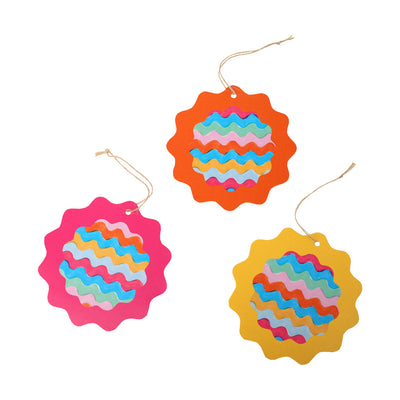 Wavy Multicolor Gift Tags - 8 Pack | Party Gift Wrap |