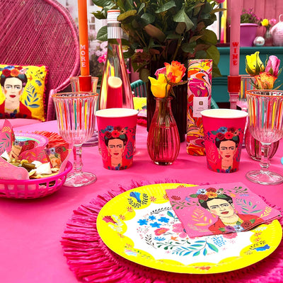 Frida Kahlo Paper Cups | Fiesta Party Supplies |