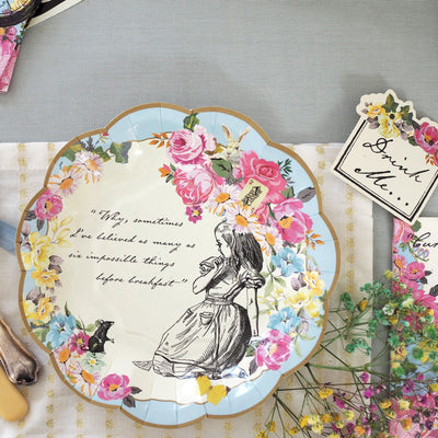Alice in Wonderland Dainty Plates - 12 Pack