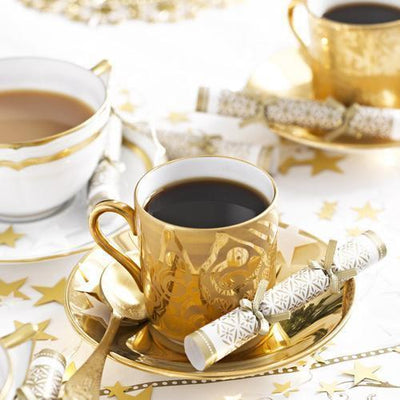 Gold Christmas Saucer Crackers - 8 Pack | Christmas Decor |