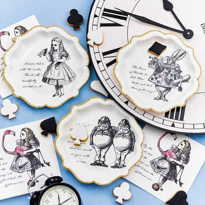 Alice in Wonderland Paper Plates - 12 Pack