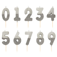 We Heart Birthdays Silver Number Candles Starter Pack