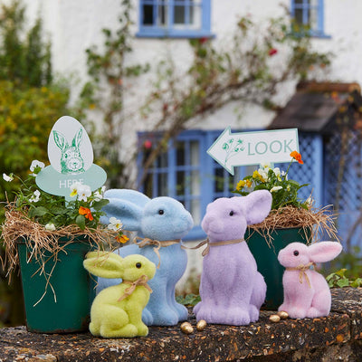 Spring Bunny Small Yellow Grass Bunny Table Decoration - 6"