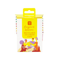Everyone's Welcome Multi-colored Gingham Ice Cream Cups - 8 Pack