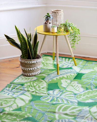 Green Tropical Outdoor Rug