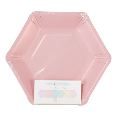 We Heart Pastel Hexagonal Plates