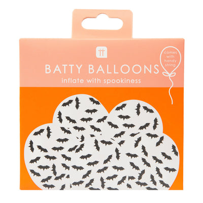 Image - Halloween Bats Latex Confetti Balloons - 5 Pack
