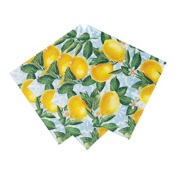 Souk Lemon Paper Napkins 20 Pack Talking Tables US Trade